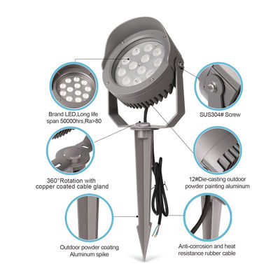 DMX512 Χρωματιστά εξωτερικά LED φώτα δέντρων 12W 24W 36W IP65 Rgb Φώτα