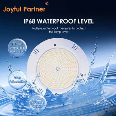 Εποξυδερμίδιο γεμάτο υποβρύχια πισίνα Φως τοίχος τοποθετημένο ABS στερέωμα IP68 AC12V 18W Dia 260mm