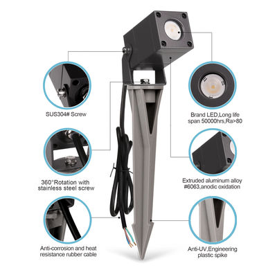 Διάμετρο δέντρο LED φως κήπου Spot Waterproof IP65 Αλουμίνιο εξωτερικό λαμπτήρα γκαζόν με πιστοποίηση CE