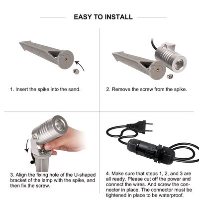 Θερματικά λευκά 3W εξωτερικά φώτα IP65 LED φώτα κήπου