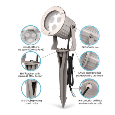 RGB πολύχρωμο τοπίο εξωτερικά φώτα δέντρων νεροασπές 9W LED φως του κήπου