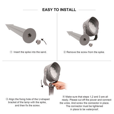 DMX512 Χρωματιστά εξωτερικά LED φώτα δέντρων 12W 24W 36W IP65 Rgb Φώτα