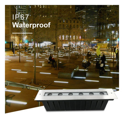 Ζεστό Λευκό LED υπόγειο φως SUS 316 6W 12W Κήπος Εμφυτερό γραμμικό φωτισμό