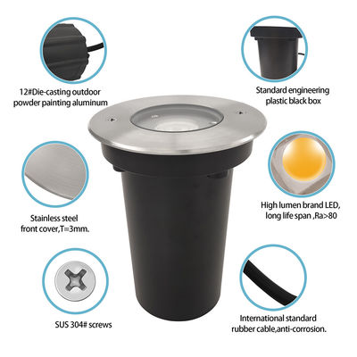 6W εξωτερικό LED υπόγειο φως IP67 12V DC χαμηλής τάσης υπόγειο φως