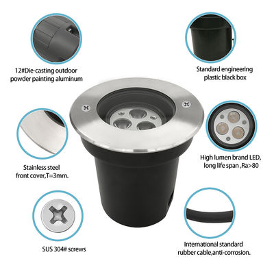3W 6W 9W Κήπος LED υπόγειο φως RGB αλλαγή χρώματος αναποδογυρισμένα φώτα