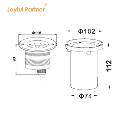 Υπόγεια LED Φώτα Παρκάρισμα 3W 6W 9W COB LED Φώτα Κήπου Εξωτερικά Με Τεχνουργήματα από ανοξείδωτο χάλυβα