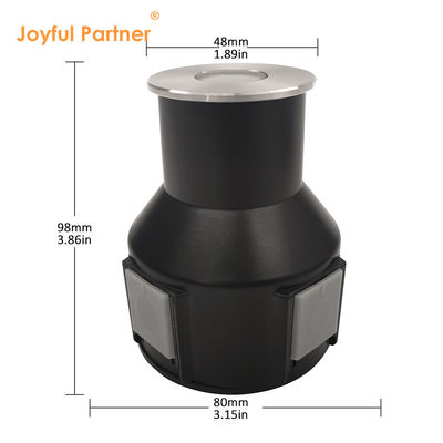 Φωτιστικό καταστρώματος στρογγυλό χωνευτό 3W IP67, μπροστινό κάλυμμα από ανοξείδωτο χάλυβα 316, ΔΙΑ55MM, DC24V