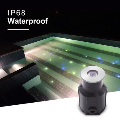 Μίνι μειωμένο 1W 2W LED υπόγειο φωτισμό πισίνας IP68 3000k 12V / 24V DC
