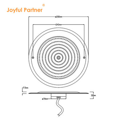 IP68 LED PAR56 Φως πισίνας RGB Αλλαγή χρώματος 12VDC AC 35W DIA 280mm SMD2835 432pcs με πακέτο χρώματος