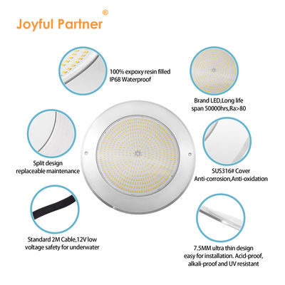 IP68 LED PAR56 Φως πισίνας RGB αλλαγή χρώματος 12VAC 42W LED λάμπες λίμνης