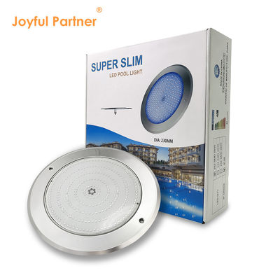 Αδιάβροχο PAR56 LED φωτισμό πισίνας 316 SS ABS στερέωμα Ultra Thin 7.5mm ρητίνη γεμάτο τοίχος Mounted 230MM 18W 25W DC AC12V