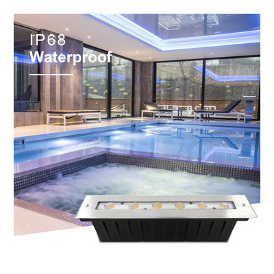 Εξωτερικά φώτα χαμηλής τάσης για πισίνες IP68 6W Υποβρύχιο γραμμικό φως