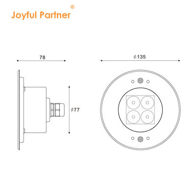 Φως υποβρύχιας πισίνας LED 316 από ανοξείδωτο χάλυβα 2700K - 6500K CEM Εγκρίθηκε