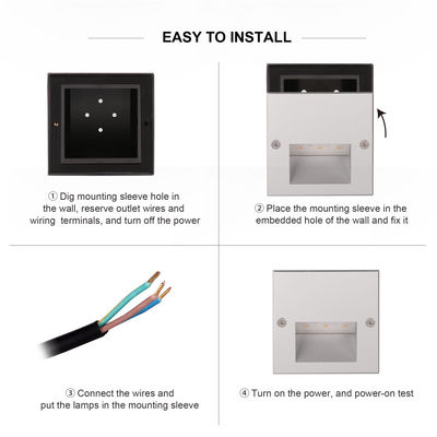 Τοίχος 2W Osram SMD LED Step Light IP65 Σύγχρονο σχεδιασμό Αλουμινίου για διάδρομο