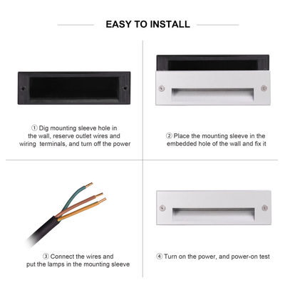 Αρθρογωνικό 220V 5W LED Wall Pack Lights IP65 3000K Εξωτερικό φωτισμό πεζοδρόμου