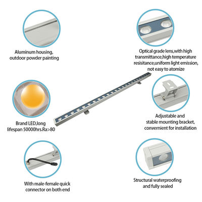 Υπερ φωτεινό US Plug IP65 χαμηλής τάσης τοίχωμα πλύση φωτός για τοπίο κήπου