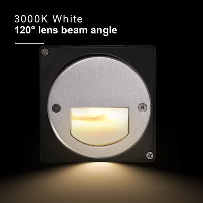 Αλουμίνιο εξωτερικό LED Step Light IP65 Στρογγυλό Κάλυψη Τετράγωνο Κελαμάκι Τείχος Σκάλα