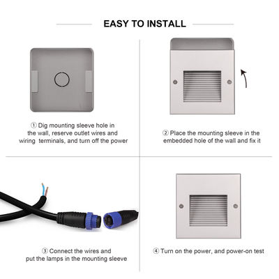 Διάμετρος Αλουμίνιο LED Σημείο Φωτός Τείχους IP65 Πλευρική Σκάλα LED Φώτα Σκάλα