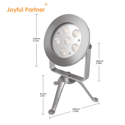 RGBW LED υποβρύχιο φως 24V DC από ανοξείδωτο χάλυβα 316 DMX512 ελεγκτής