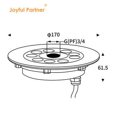 ΦΩΣΟΣ ΠΟΛΥΤΟΥ LED 316 ΑΣΤΑΛΟΣ RGB ΜΕΤΑΛΟΥ 170*61MM DC12V/24V IP68