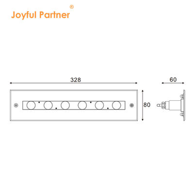 Ατσάλι από ανοξείδωτο χάλυβα 316L Υποβρύχιο γραμμικό φως