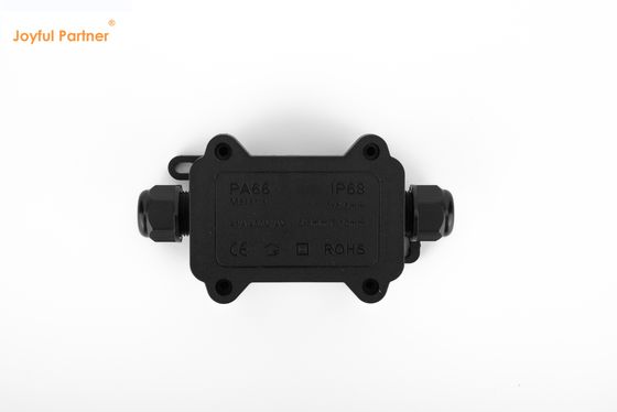 Μαύρος IP68 γρήγορος σύνδεσμος 24A 450VAC αδιάβροχο κουτί διασύνδεσης 2 πιν