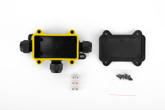 Αδιάβροχο Κουτί Σύνδεσης Καλωδίων Τύπου H 3 Δρόμων Πλαστικό Μαύρο Χρώμα Γρήγορος Τερματισμός