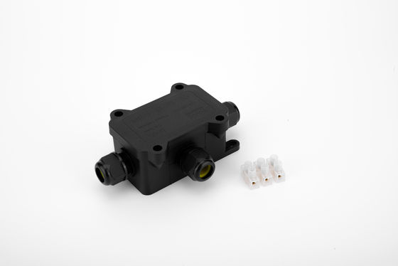 Αδιάβροχο Κουτί Σύνδεσης Καλωδίων Τύπου H 3 Δρόμων Πλαστικό Μαύρο Χρώμα Γρήγορος Τερματισμός