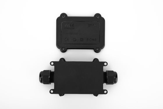 Αδιάβροχο Κουτί Σύνδεσης Καλωδίων Τύπου H 3 Δρόμων Πλαστικό Μαύρο Χρώμα Γρήγορος Τερματισμός