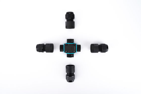 Αδιάβροχος Εξωτερικός IP68 Ταχυ-σύνδεσμος 4 Δρόμων Ηλεκτρικού Καλωδίου Εύκολος στην Εγκατάσταση