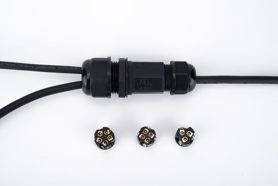1 σε 2 έξω Μαύρο IP68 Quick Connector Αδιάβροχο υπόγειο καλώδιο
