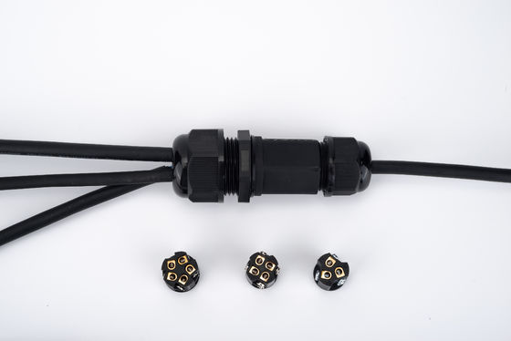 1 σε 2 έξω Μαύρο IP68 Quick Connector Αδιάβροχο υπόγειο καλώδιο