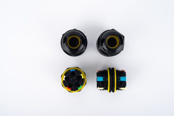 Σύνδεσμος καλωδίου καλωδίου 32A 250VAC IP68 Αδιάβροχος 2οδρομος σύνδεσμος 6-12mm DIA