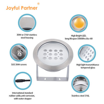 Χρωματιστή πηγή LED υποβρύχιο Spot Light Επιφάνεια Mount IP68 LED Spotlight