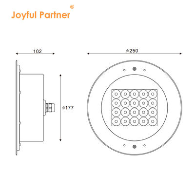 20W IP68 Υδροβρύχια φωτιστικά πισίνας 316 Ατσάλι LED υπόγεια φώτα