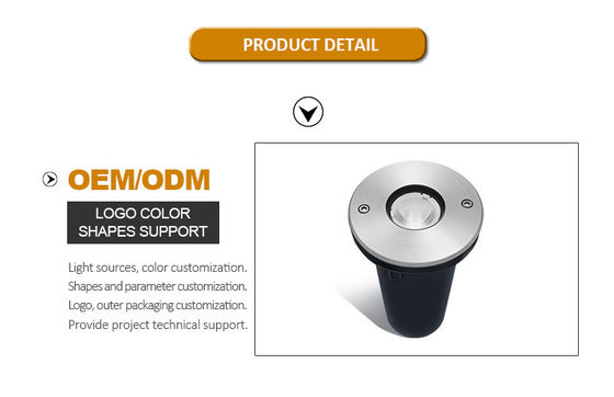 Φώτα LED υπογείου IP67 1W 3W DIA67MM DC24V Υδατοασφαλής για εξωτερικό κήπο