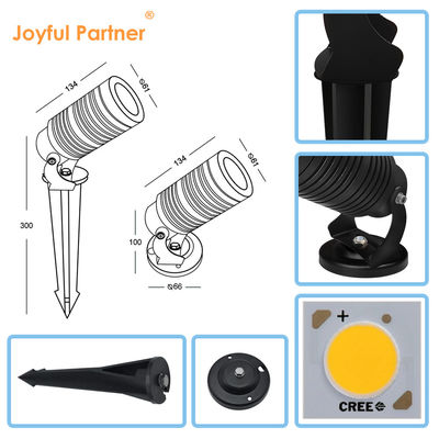 14W LED IP65 Λάμπας διαδρομής τοπίου Λακάνης Ρυθμίσιμο εξωτερικό σημείο κήπου Φως ακτίνας