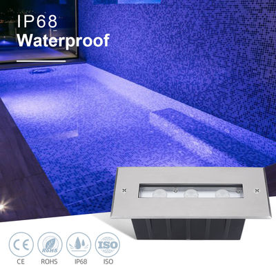 IP68 Φως πισίνας 3W 6W RGB Ενιαίο χρώμα Υποβρύχιο γραμμικό πλυντήριο τοίχων Φως με πλαστικό μανίκι τοποθέτησης