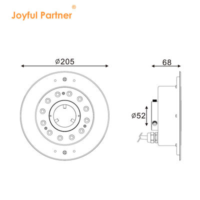 Υποβρύχιο φως φεγγαριού LED IP68 12W 24W 36W Ζεστό λευκό RGB RGBW4in1 από ανοξείδωτο χάλυβα 316L DC 24V