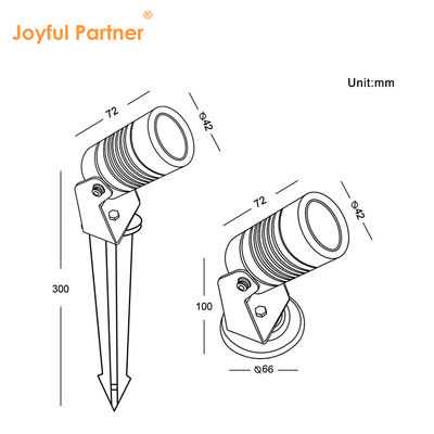Εξωτερικό φωτιστικό μικρό φως LED κήπου με πυκνό ή αλουμινένιο πίνακα στερέωσης