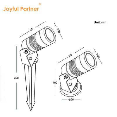 12V 24V IP65 Αλουμίνιο 6W 3000k Led Spike Garden Light Εξωτερικό τοπίο Spot Lawn Light