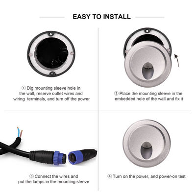 1W Αλουμινίου Στέγαση Εξωτερικά Φώτα Τείχους LED Διάδρομος Φώτα Σκάλα LED Φως Με IP65 Αδιάβροχο