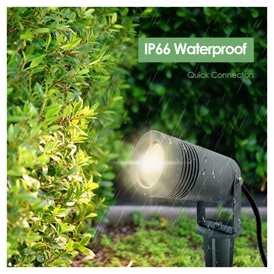 Υψηλή φωτεινότητα 1000LM 3500K Ζεστό λευκό 10W LED IP65 Αδιάβροχο προβολέα Εξωτερικά φώτα για δέντρα κήπου