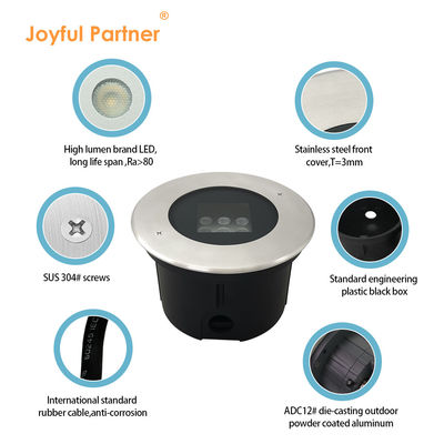 Εξωτερικό Led Deck Lighting IP67 Πλήρης προσαρμογή Διαχυμένο Θερματισμένο Γυαλί DC24V Για Δρόμους Κήπων