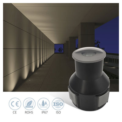 Ενσωματωμένο Φωτιστικό Εδάφους LED IP67 LED 12V-24VDC Χαμηλής Τάσης 1W 3W Έδαφος Με Παγωμένο Γυαλί