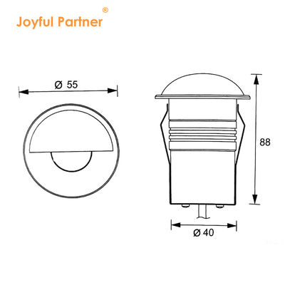 Υπόγεια θαμμένα φώτα 3W Αδιάβροχα 24V Ζεστά λευκά Για εξωτερικό τοπίο