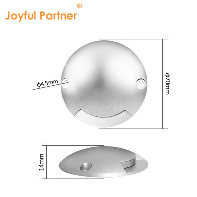 1W Ενσωματωμένο Φως Ultra Thin DIA70MM H14MM DC24V 3000k Warm White Για εξωτερικό φωτισμό