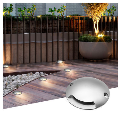 1W Ενσωματωμένος διάδρομος Φως βήματος Ultra Thin DIA70mm DC 24V 3000k Θερμό λευκό για εξωτερικό φωτισμό