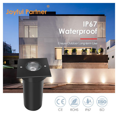 6W COB LED 85mm*85mm Μαύρο Αλουμίνιο Σχήμα Τετράγωνο Σχήμα Υπογείως Θρυμμένα Φώτα LED για εξωτερικούς κήπους αυλής