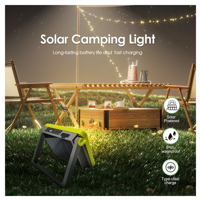 Φορητό LED Ηλιακό Φως Καμπινγκ 4W IP65 Αδιάβροχο SMD LED Ψυχρό Λευκό επαναφορτιζόμενο με BT Για πεζοπορία